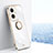 Ultra-thin Silicone Gel Soft Case Cover with Magnetic Finger Ring Stand XL1 for Vivo Y78 5G