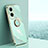 Ultra-thin Silicone Gel Soft Case Cover with Magnetic Finger Ring Stand XL1 for Vivo Y78 5G