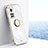 Ultra-thin Silicone Gel Soft Case Cover with Magnetic Finger Ring Stand XL1 for Xiaomi Mi 10T 5G White