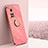 Ultra-thin Silicone Gel Soft Case Cover with Magnetic Finger Ring Stand XL1 for Xiaomi Mi 10T Pro 5G Hot Pink