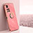 Ultra-thin Silicone Gel Soft Case Cover with Magnetic Finger Ring Stand XL1 for Xiaomi Mi 11i 5G (2022) Hot Pink