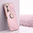 Ultra-thin Silicone Gel Soft Case Cover with Magnetic Finger Ring Stand XL1 for Xiaomi Mi 11T 5G Pink