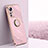 Ultra-thin Silicone Gel Soft Case Cover with Magnetic Finger Ring Stand XL1 for Xiaomi Mi 12T 5G Pink