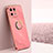 Ultra-thin Silicone Gel Soft Case Cover with Magnetic Finger Ring Stand XL1 for Xiaomi Mi 13 5G Hot Pink