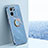 Ultra-thin Silicone Gel Soft Case Cover with Magnetic Finger Ring Stand XL1 for Xiaomi Mi 13T 5G Blue