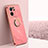 Ultra-thin Silicone Gel Soft Case Cover with Magnetic Finger Ring Stand XL1 for Xiaomi Mi 13T 5G Hot Pink