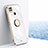 Ultra-thin Silicone Gel Soft Case Cover with Magnetic Finger Ring Stand XL1 for Xiaomi POCO C31 White