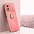 Ultra-thin Silicone Gel Soft Case Cover with Magnetic Finger Ring Stand XL1 for Xiaomi Poco X4 Pro 5G Hot Pink