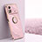 Ultra-thin Silicone Gel Soft Case Cover with Magnetic Finger Ring Stand XL1 for Xiaomi Poco X4 Pro 5G Pink