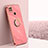 Ultra-thin Silicone Gel Soft Case Cover with Magnetic Finger Ring Stand XL1 for Xiaomi Redmi 10A 4G Hot Pink