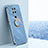 Ultra-thin Silicone Gel Soft Case Cover with Magnetic Finger Ring Stand XL1 for Xiaomi Redmi 10X 4G Blue
