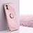 Ultra-thin Silicone Gel Soft Case Cover with Magnetic Finger Ring Stand XL1 for Xiaomi Redmi A2 Plus Pink