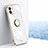 Ultra-thin Silicone Gel Soft Case Cover with Magnetic Finger Ring Stand XL1 for Xiaomi Redmi A2 Plus White