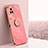 Ultra-thin Silicone Gel Soft Case Cover with Magnetic Finger Ring Stand XL1 for Xiaomi Redmi K50 5G Hot Pink