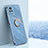 Ultra-thin Silicone Gel Soft Case Cover with Magnetic Finger Ring Stand XL1 for Xiaomi Redmi K60E 5G Blue