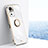 Ultra-thin Silicone Gel Soft Case Cover with Magnetic Finger Ring Stand XL1 for Xiaomi Redmi Note 10 4G White