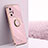 Ultra-thin Silicone Gel Soft Case Cover with Magnetic Finger Ring Stand XL1 for Xiaomi Redmi Note 10 Pro 4G Pink