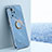 Ultra-thin Silicone Gel Soft Case Cover with Magnetic Finger Ring Stand XL1 for Xiaomi Redmi Note 10 Pro 5G Blue