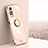 Ultra-thin Silicone Gel Soft Case Cover with Magnetic Finger Ring Stand XL1 for Xiaomi Redmi Note 11 4G (2022) Gold