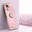 Ultra-thin Silicone Gel Soft Case Cover with Magnetic Finger Ring Stand XL1 for Xiaomi Redmi Note 11 SE India 4G