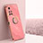 Ultra-thin Silicone Gel Soft Case Cover with Magnetic Finger Ring Stand XL1 for Xiaomi Redmi Note 11T 5G Hot Pink