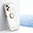 Ultra-thin Silicone Gel Soft Case Cover with Magnetic Finger Ring Stand XL1 for Xiaomi Redmi Note 12 Pro Speed 5G White