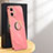 Ultra-thin Silicone Gel Soft Case Cover with Magnetic Finger Ring Stand XL1 for Xiaomi Redmi Note 12R Pro 5G Hot Pink