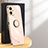 Ultra-thin Silicone Gel Soft Case Cover with Magnetic Finger Ring Stand XL1 for Xiaomi Redmi Note 12R Pro 5G Rose Gold