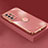 Ultra-thin Silicone Gel Soft Case Cover with Magnetic Finger Ring Stand XL2 for Samsung Galaxy A13 4G Hot Pink