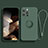 Ultra-thin Silicone Gel Soft Case Cover with Magnetic Finger Ring Stand YK1 for Apple iPhone 15 Pro Max Green