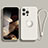 Ultra-thin Silicone Gel Soft Case Cover with Magnetic Finger Ring Stand YK1 for Apple iPhone 15 Pro White