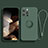 Ultra-thin Silicone Gel Soft Case Cover with Magnetic Finger Ring Stand YK1 for Apple iPhone 16 Pro Green