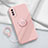 Ultra-thin Silicone Gel Soft Case Cover with Magnetic Finger Ring Stand YK1 for Vivo Y20a