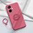 Ultra-thin Silicone Gel Soft Case Cover with Magnetic Finger Ring Stand Z01 for Oppo K11x 5G