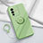 Ultra-thin Silicone Gel Soft Case Cover with Magnetic Finger Ring Stand Z01 for Vivo V23 5G