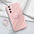 Ultra-thin Silicone Gel Soft Case Cover with Magnetic Finger Ring Stand Z01 for Vivo V27 5G