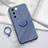 Ultra-thin Silicone Gel Soft Case Cover with Magnetic Finger Ring Stand Z01 for Vivo V27 5G