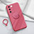 Ultra-thin Silicone Gel Soft Case Cover with Magnetic Finger Ring Stand Z01 for Vivo V27 5G