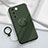 Ultra-thin Silicone Gel Soft Case Cover with Magnetic Finger Ring Stand Z01 for Vivo V27e 5G Midnight Green