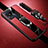 Ultra-thin Silicone Gel Soft Case Cover with Magnetic Finger Ring Stand Z01 for Vivo Y02 Red