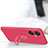 Ultra-thin Silicone Gel Soft Case Cover with Magnetic Finger Ring Stand Z01 for Vivo Y78 5G