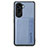 Ultra-thin Silicone Gel Soft Case Cover with Magnetic S01D for Huawei Honor 90 Lite 5G Blue