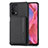 Ultra-thin Silicone Gel Soft Case Cover with Magnetic S01D for Oppo A54 5G Black