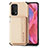 Ultra-thin Silicone Gel Soft Case Cover with Magnetic S01D for Oppo A93 5G Gold