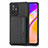 Ultra-thin Silicone Gel Soft Case Cover with Magnetic S01D for Oppo A94 5G Black