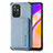 Ultra-thin Silicone Gel Soft Case Cover with Magnetic S01D for Oppo F19 Pro+ Plus 5G Blue