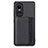 Ultra-thin Silicone Gel Soft Case Cover with Magnetic S01D for Oppo Reno10 5G Black