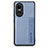 Ultra-thin Silicone Gel Soft Case Cover with Magnetic S01D for Oppo Reno10 5G Blue