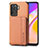 Ultra-thin Silicone Gel Soft Case Cover with Magnetic S01D for Oppo Reno5 Lite Brown