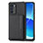 Ultra-thin Silicone Gel Soft Case Cover with Magnetic S01D for Oppo Reno6 5G Black